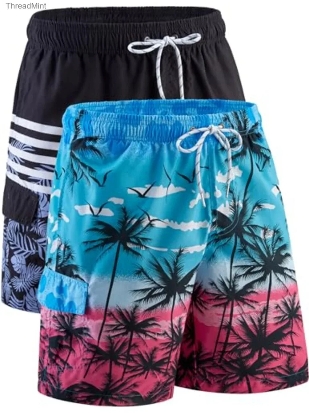 Men's Quick Dry Swim Trunks with Mesh Lining 9 Inch Inseam UPF 30